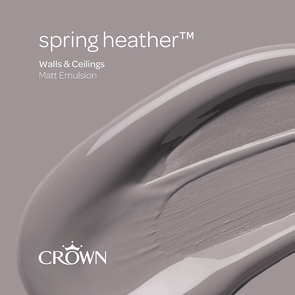 Crown Matt Emulsion Paint Spring Heather - 2.5L