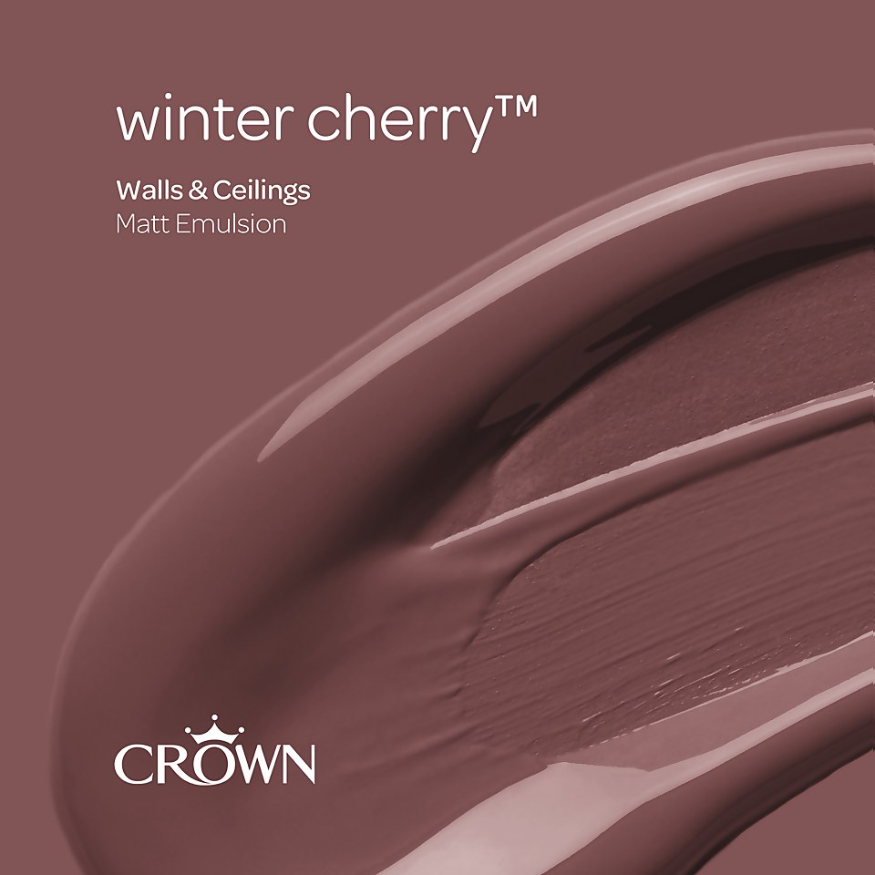 Crown Matt Emulsion Paint Winter Cherry - 2.5L