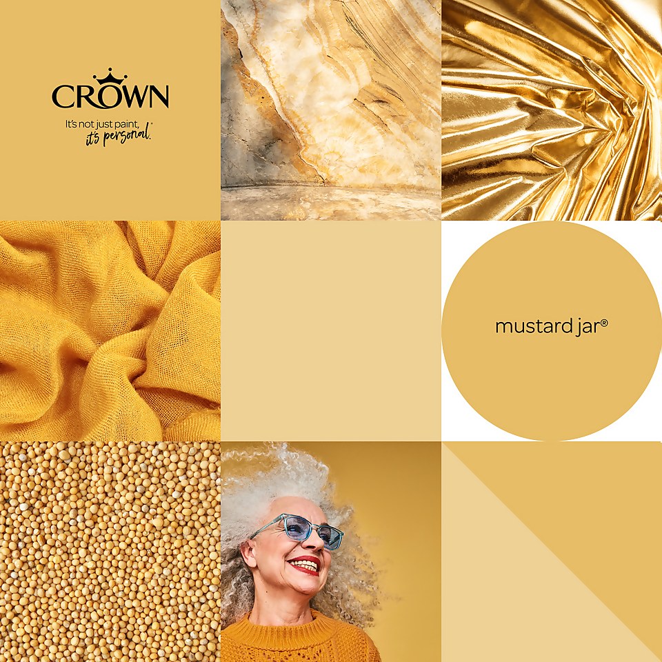 Crown Matt Emulsion Paint Mustard Jar - 5L