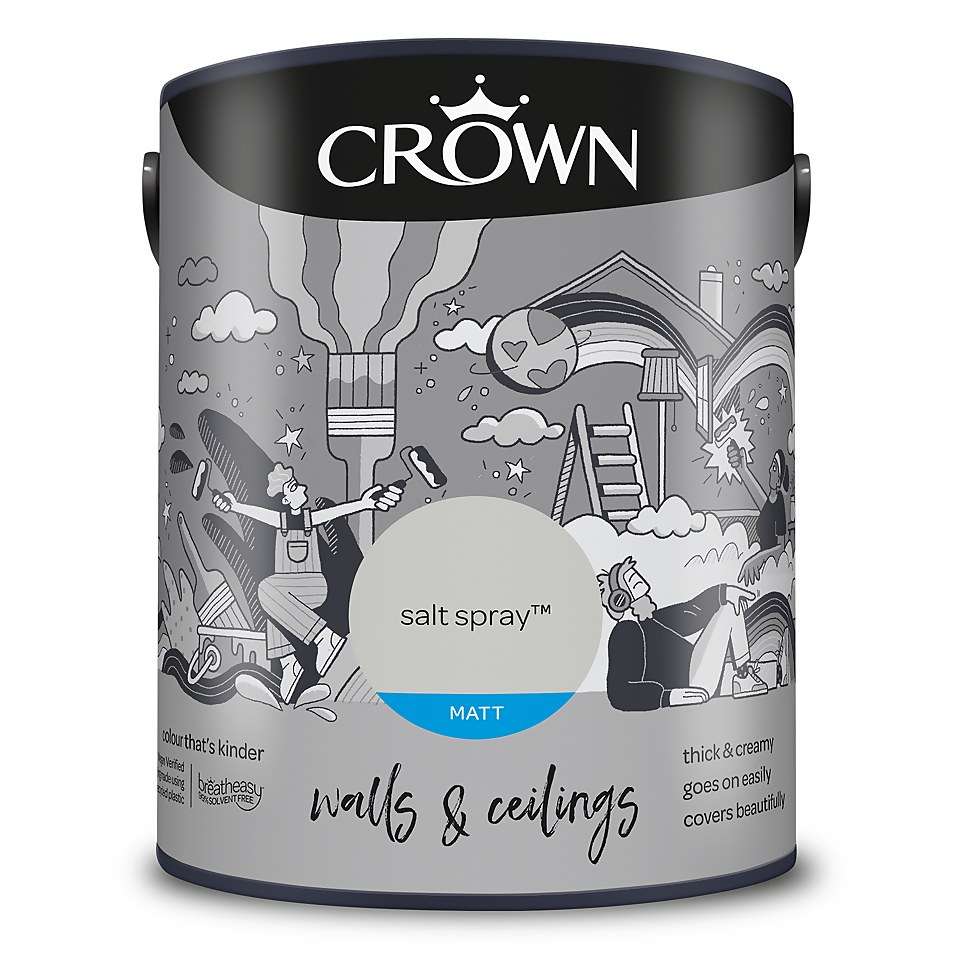 Crown Matt Emulsion Paint Salt Spray - 5L