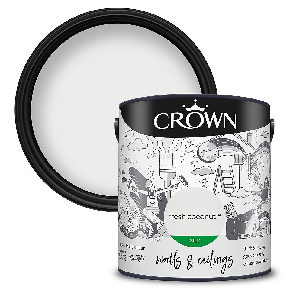 Crown Silk Emulsion Paint Fresh Coconut - 2.5L