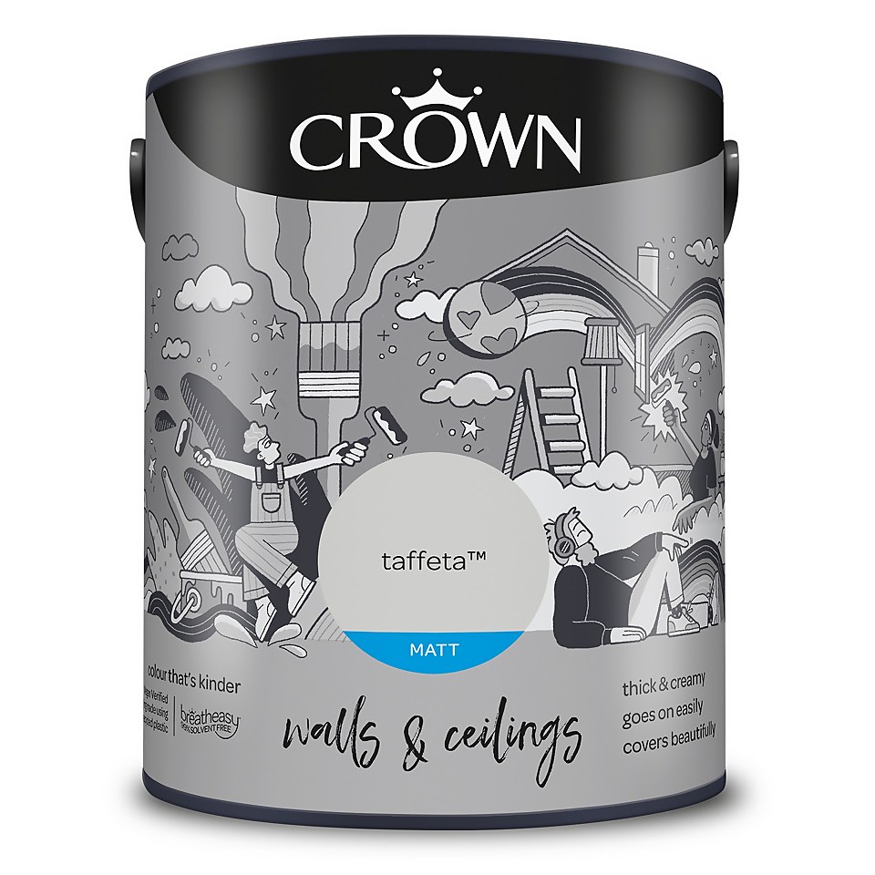 Crown Matt Emulsion Paint Taffeta - 5L