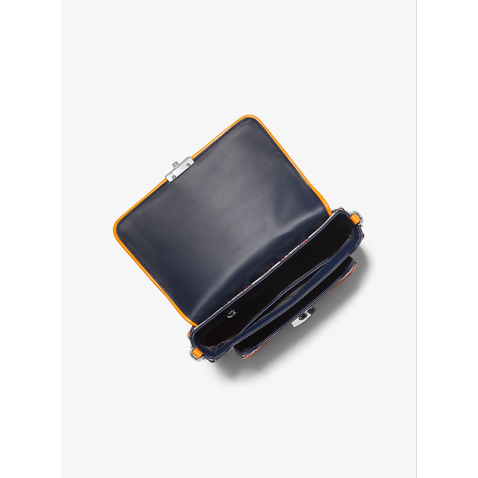 MK X ellesse Bradshaw Printed Canvas and Scuba Messenger Bag