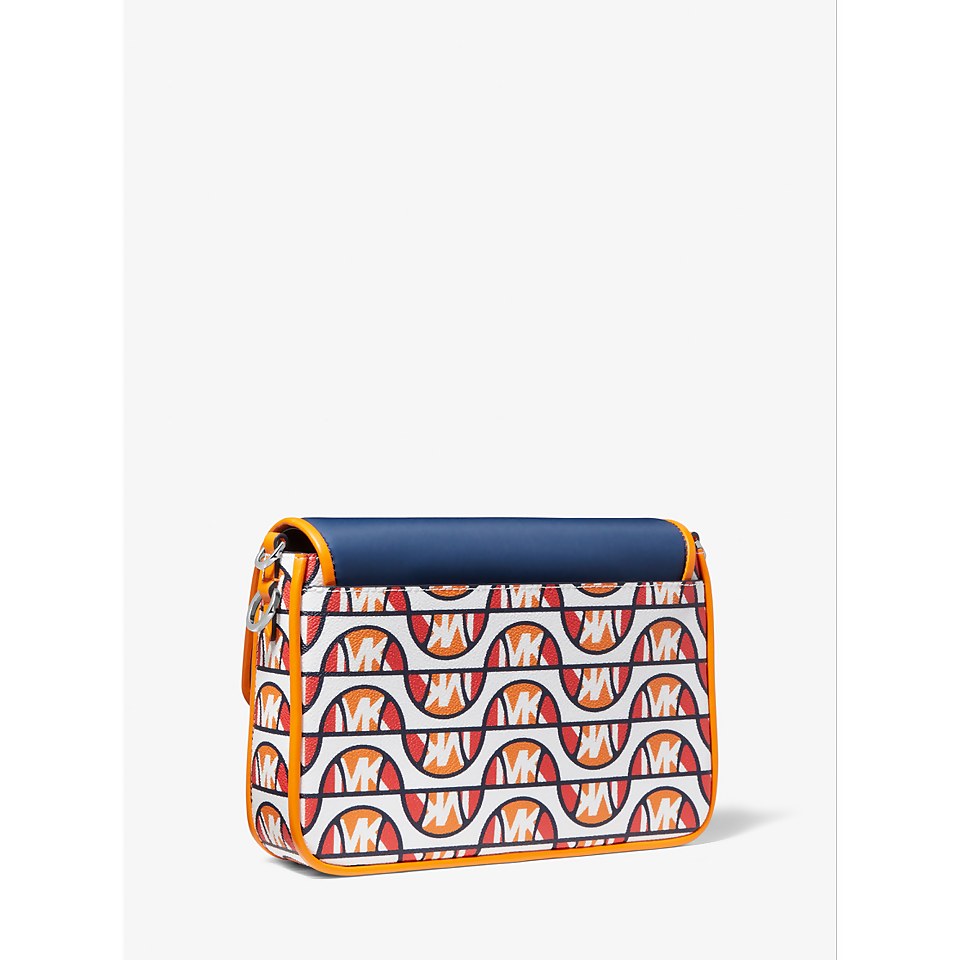 MK X ellesse Bradshaw Printed Canvas and Scuba Messenger Bag
