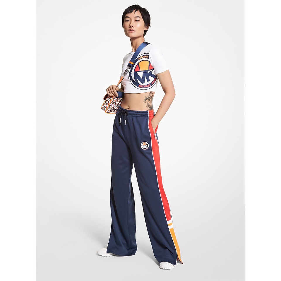 Women's MK X ellesse Striped Cotton Blend Track Pants