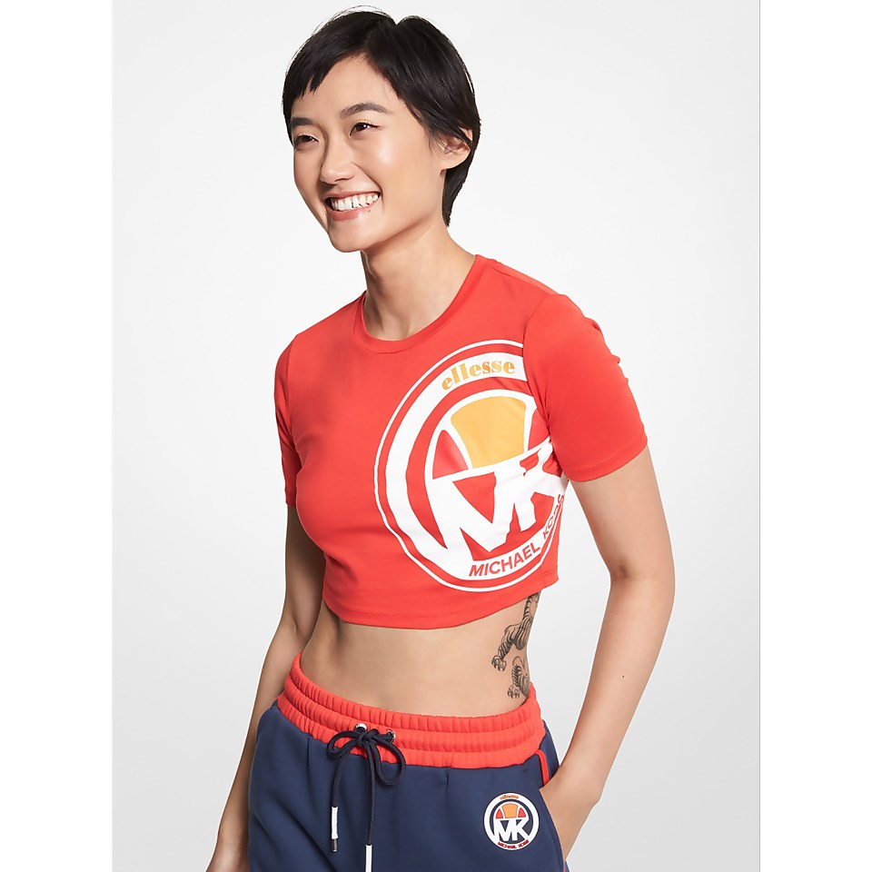 MK X ellesse Logo Kurztop für Damen