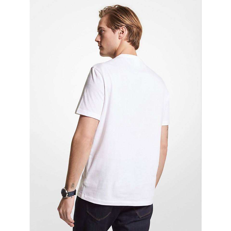 MK X ellesse Logo und Streifen T-Shirt für Herren