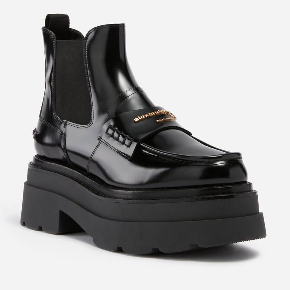 Alexander Wang Women s Carter Leather Platform Chelsea Boots Black UK 3 Coggles