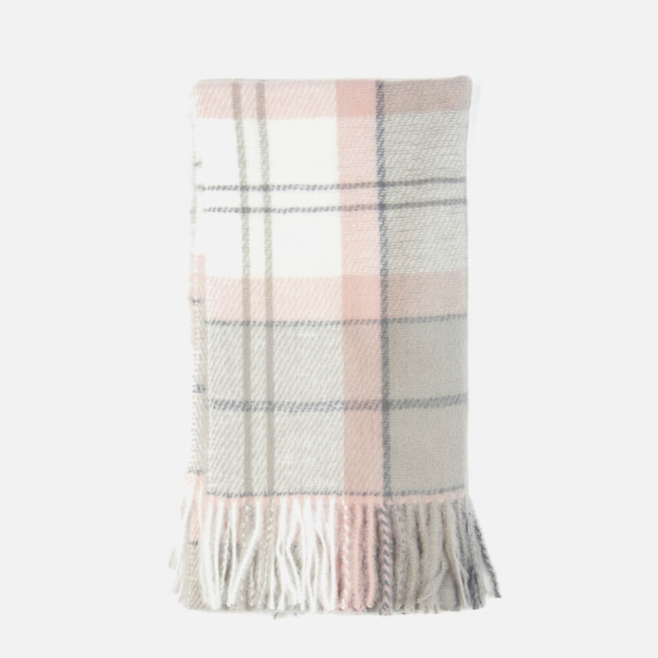 Barbour Nancy Logo-Detailed Checked Jacquard-Knit Scarf