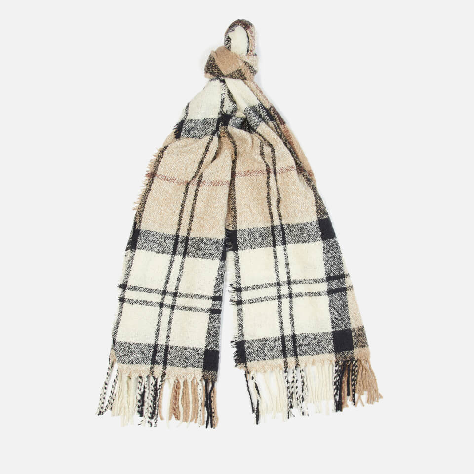 Barbour Tartan Checked Print Boucle Scarf