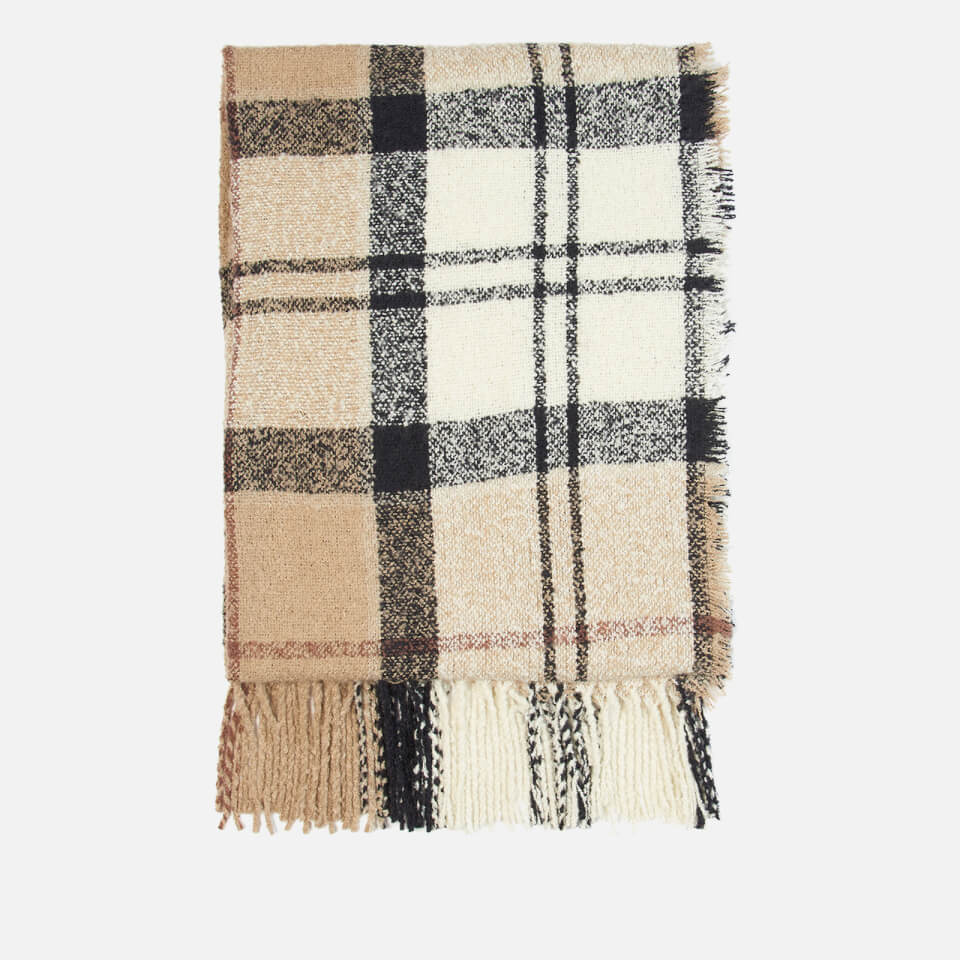 Barbour Tartan Checked Print Boucle Scarf