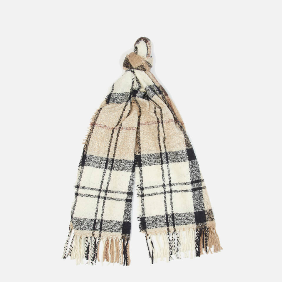 Barbour Tartan Checked Print Boucle Scarf
