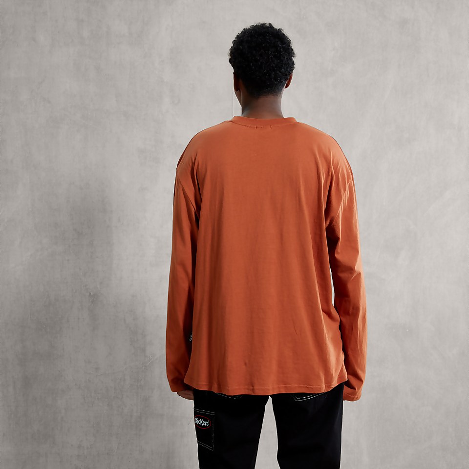 Men's Rust Long Sleeve Shirt - Brown