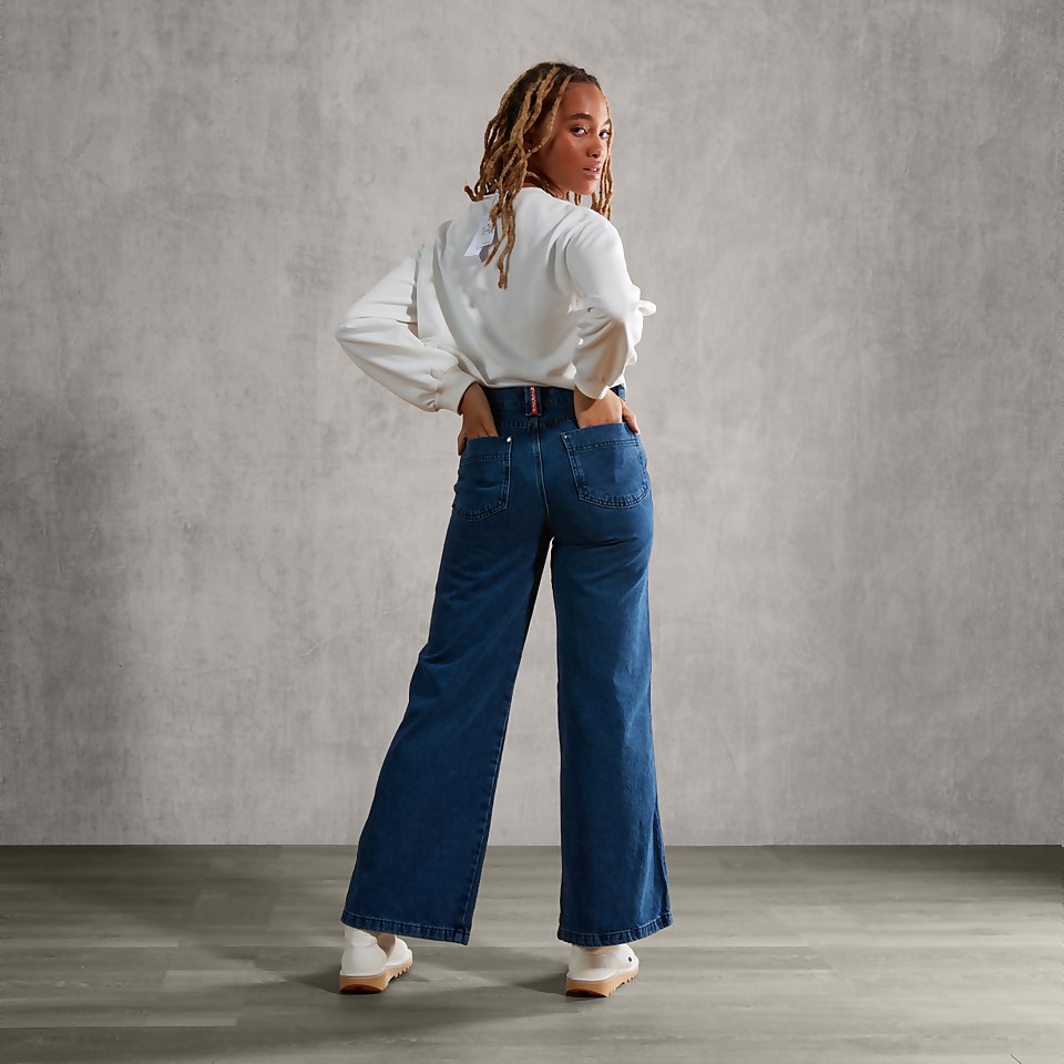 Women's Denim Baggy Jean Indigo Wash Blue
