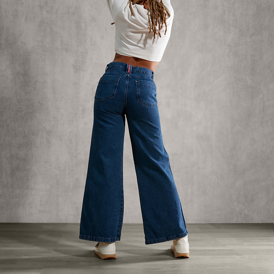 Women's Denim Baggy Jean Indigo Wash Blue