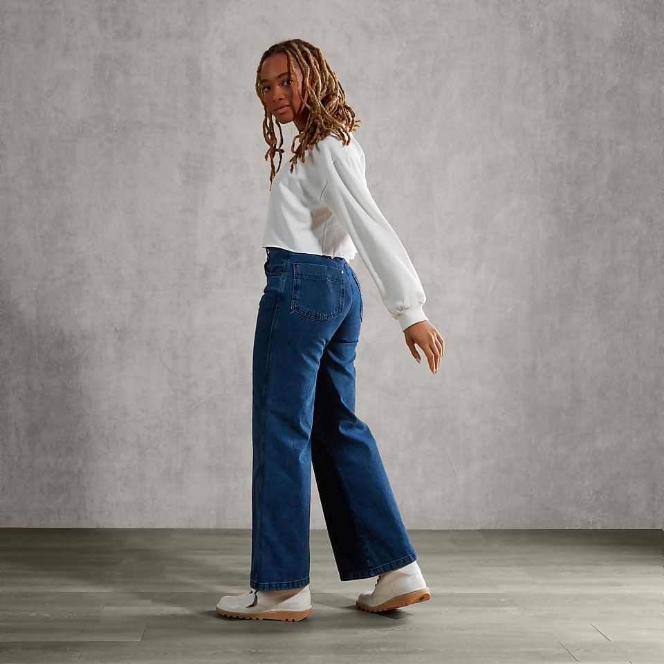 Women's Denim Baggy Jean Indigo Wash Blue