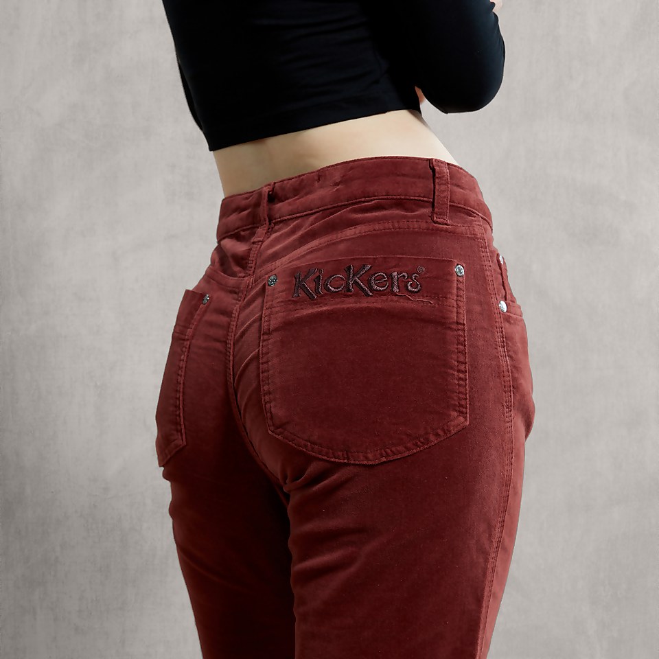 Women's Velvet Flares Brown