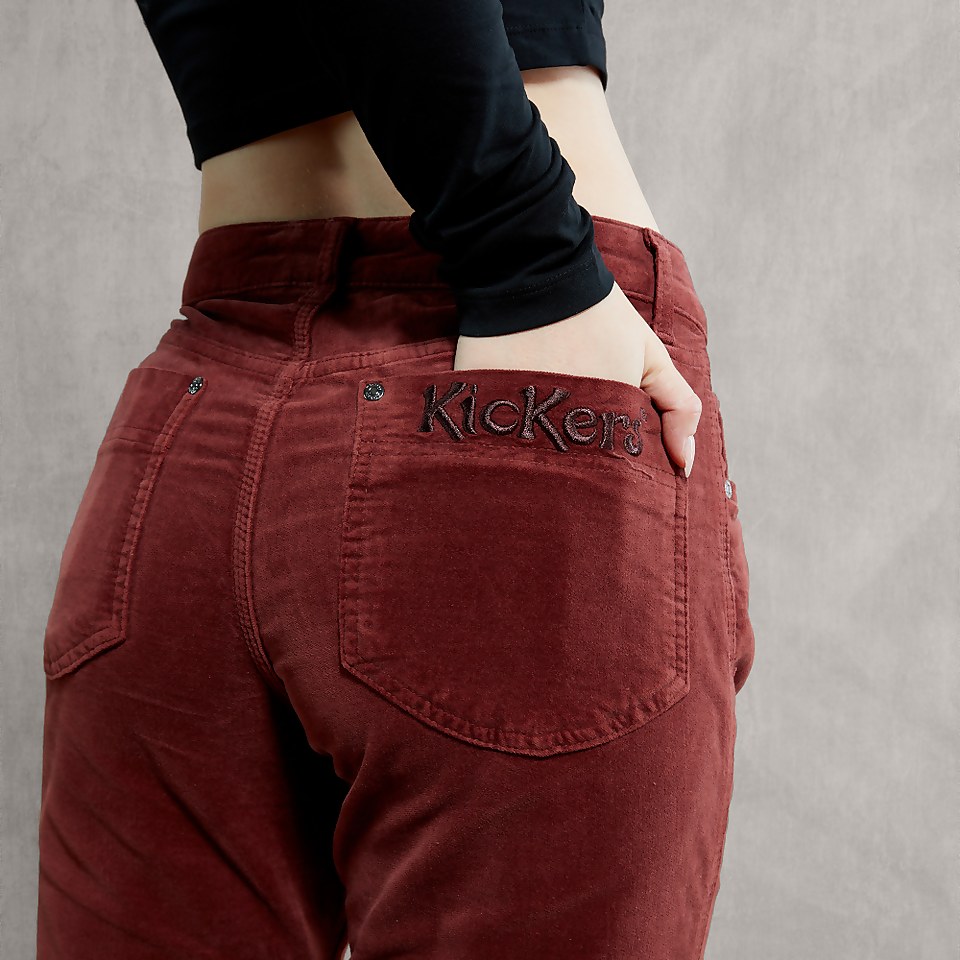 Women's Velvet Flares Brown