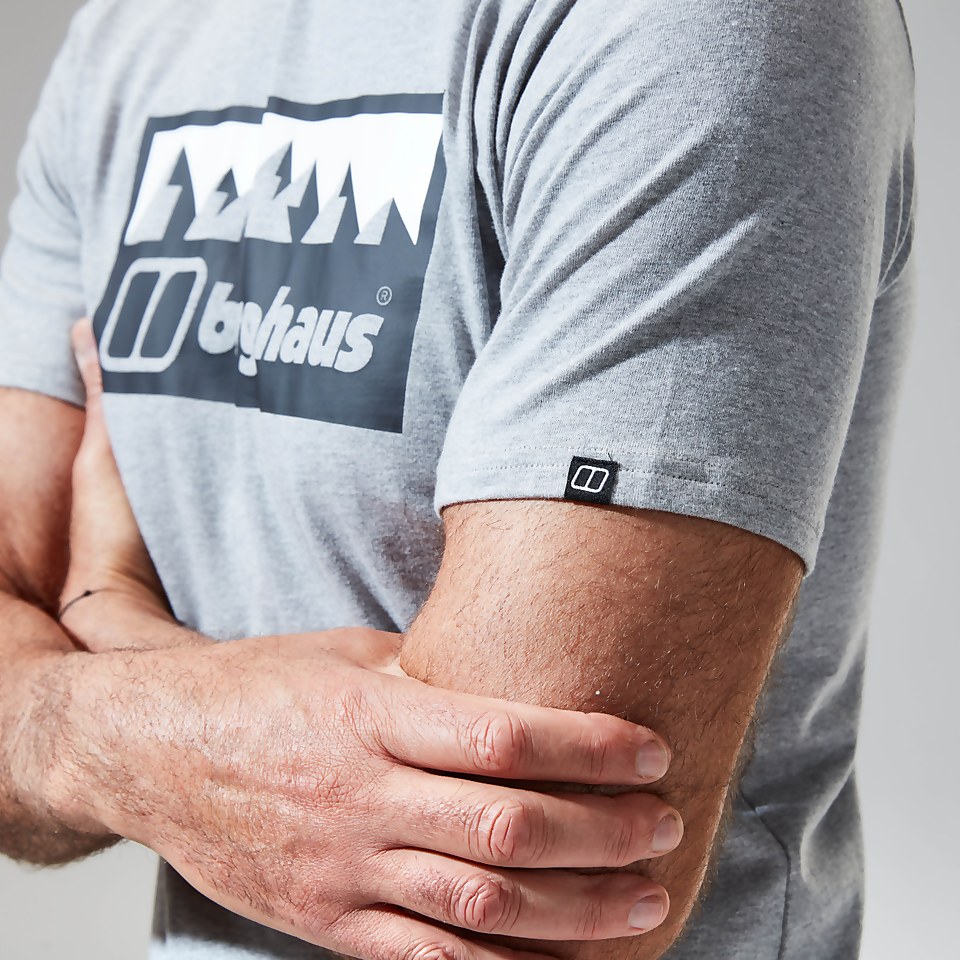 Men's Grey Fangs Peak Short Sleeve Tee Dark Grey