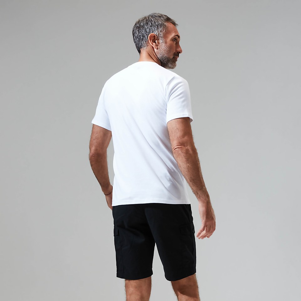 Men's Grey Fangs Peak Short Sleeve Tee White