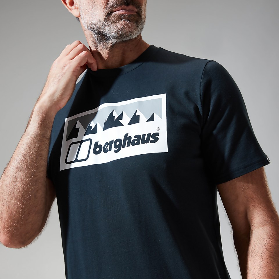 Men's Grey Fangs Peak Short Sleeve Tee Black