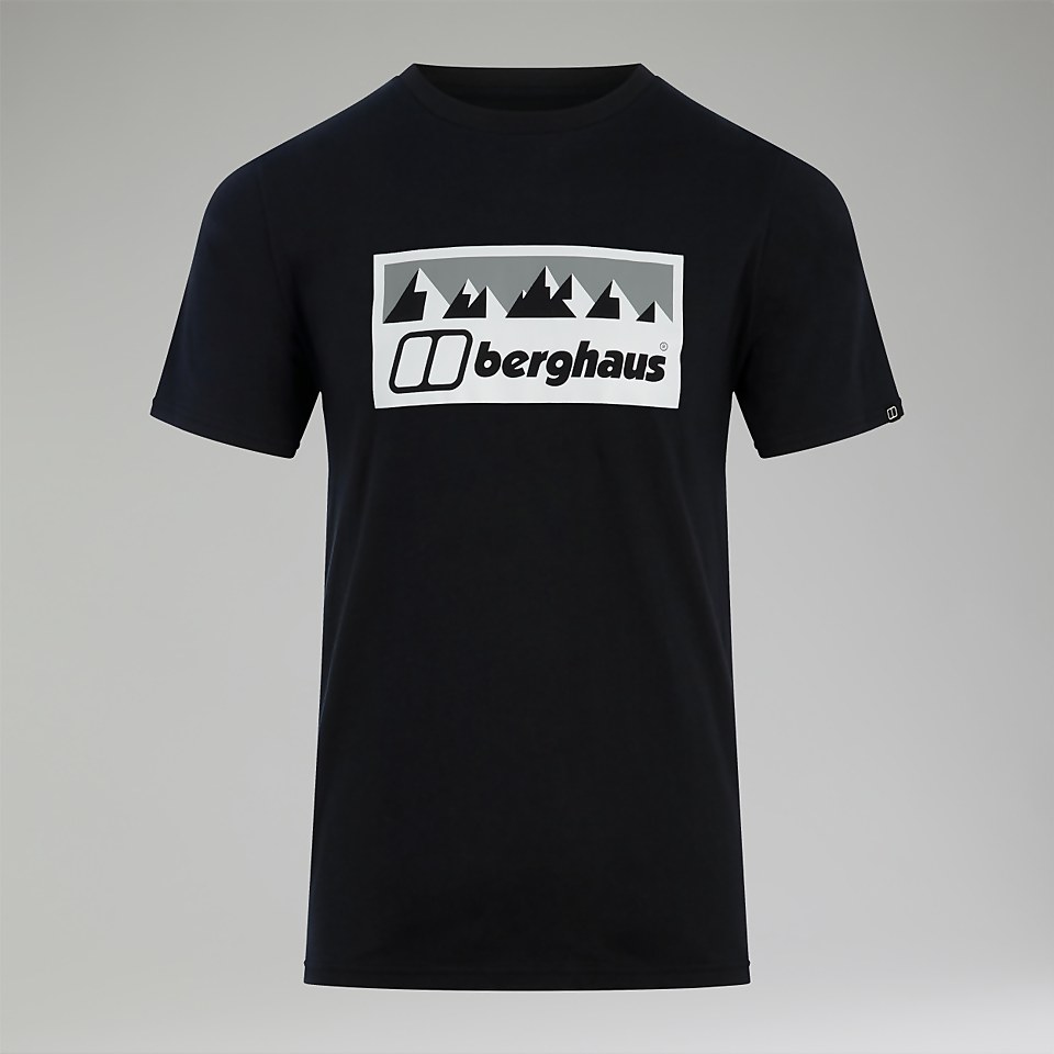 Men's Grey Fangs Peak Short Sleeve Tee Black