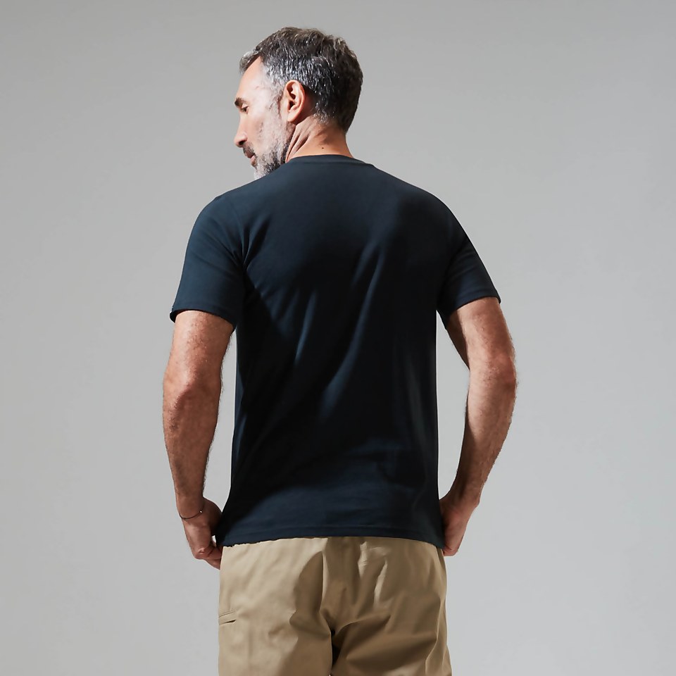 Men's Grey Fangs Peak Short Sleeve Tee Black