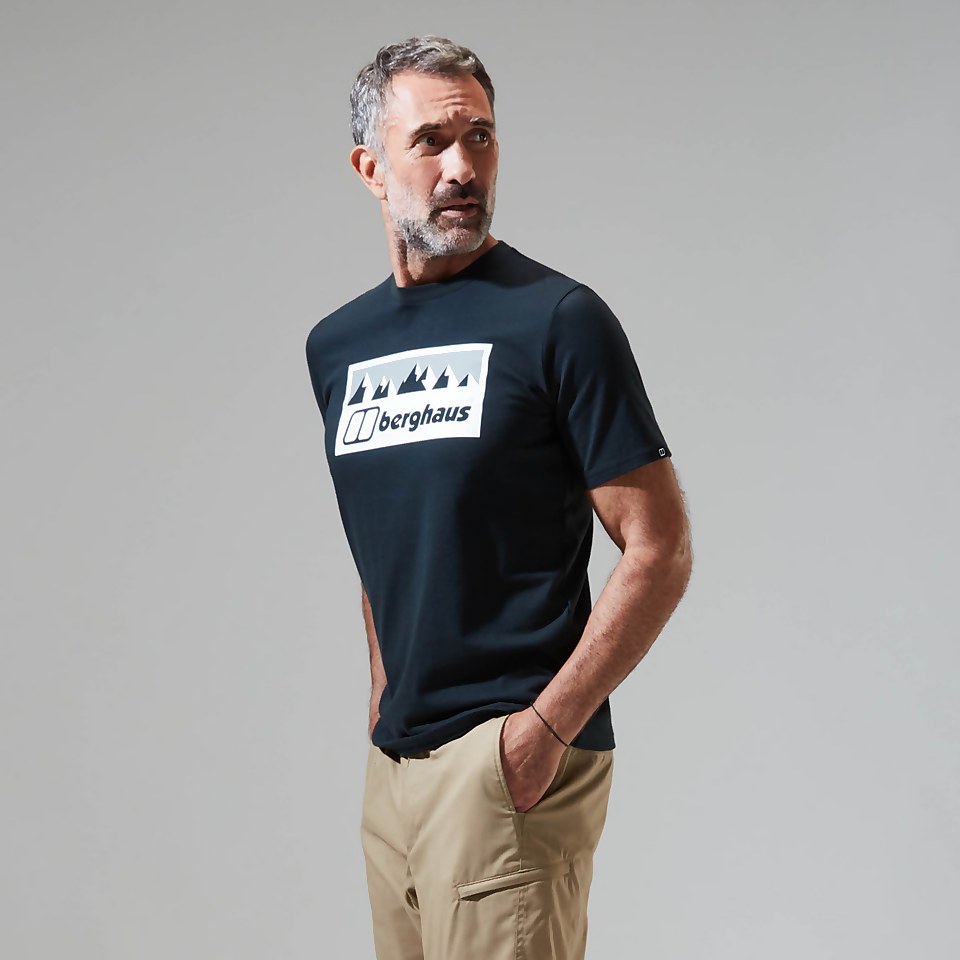 Men's Grey Fangs Peak Short Sleeve Tee Black
