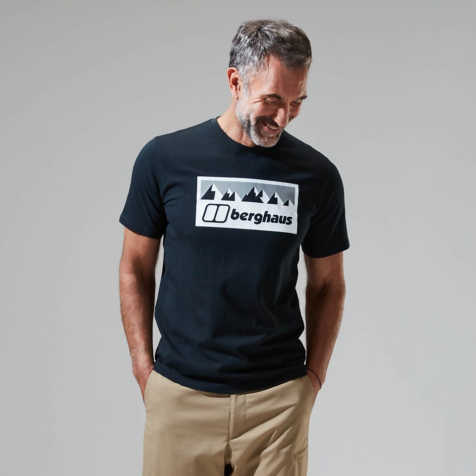 Men's Grey Fangs Peak Short Sleeve Tee Black