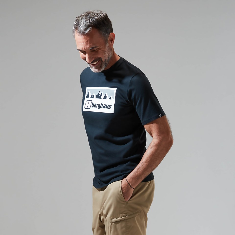 Men's Grey Fangs Peak Short Sleeve Tee Black