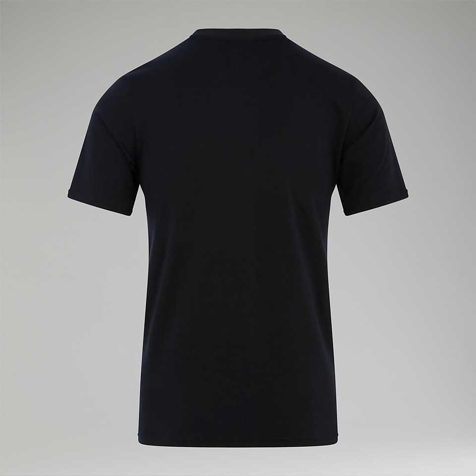 Men's Grey Fangs Peak Short Sleeve Tee Black