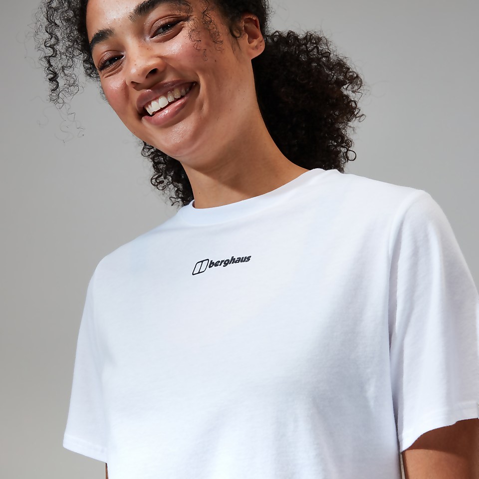 Women's Boyfriend Dolomites MTN Short Sleeve Tee White