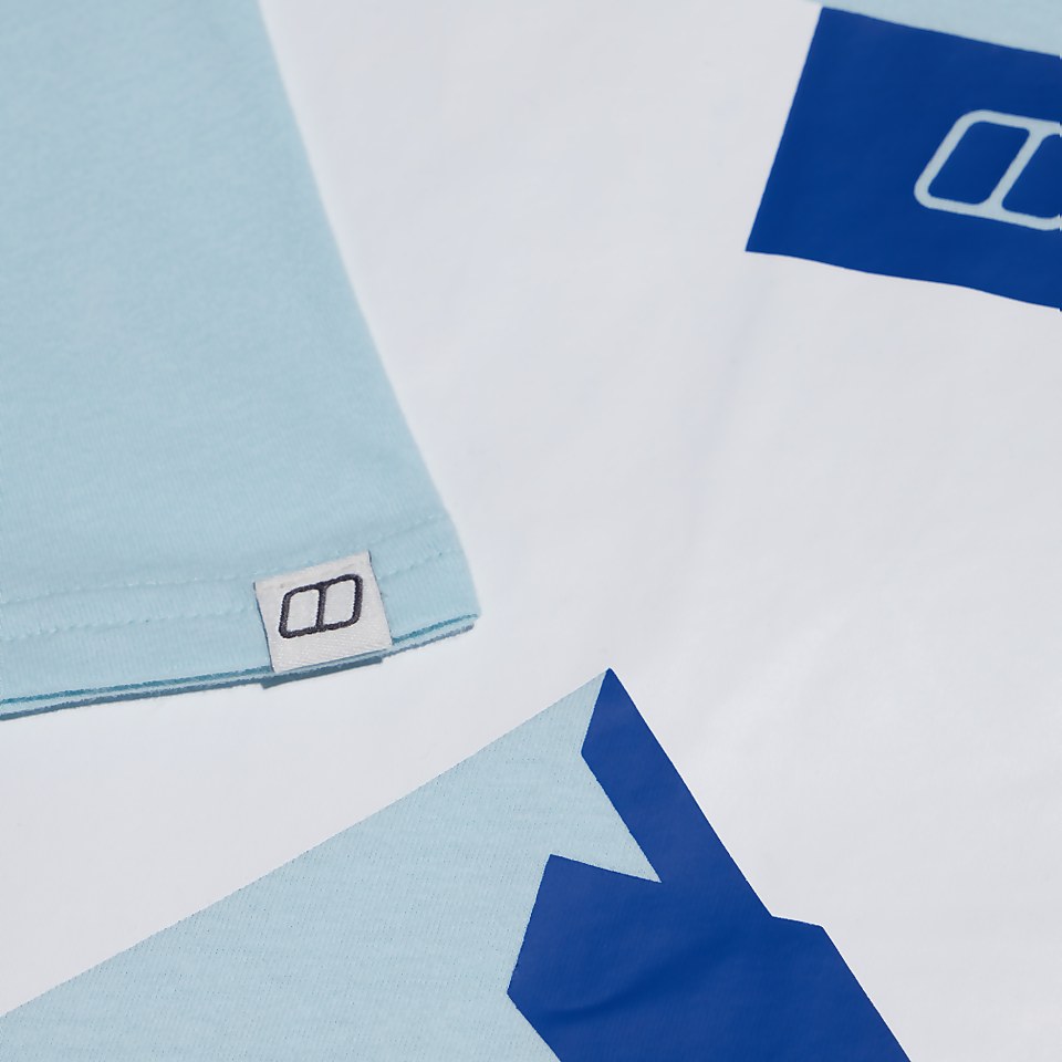 Women's Boyfriend Dolomites MTN Short Sleeve Tee Light Blue