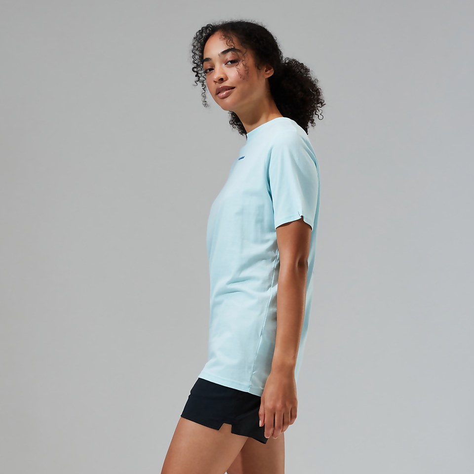 Women's Boyfriend Dolomites MTN Short Sleeve Tee Light Blue