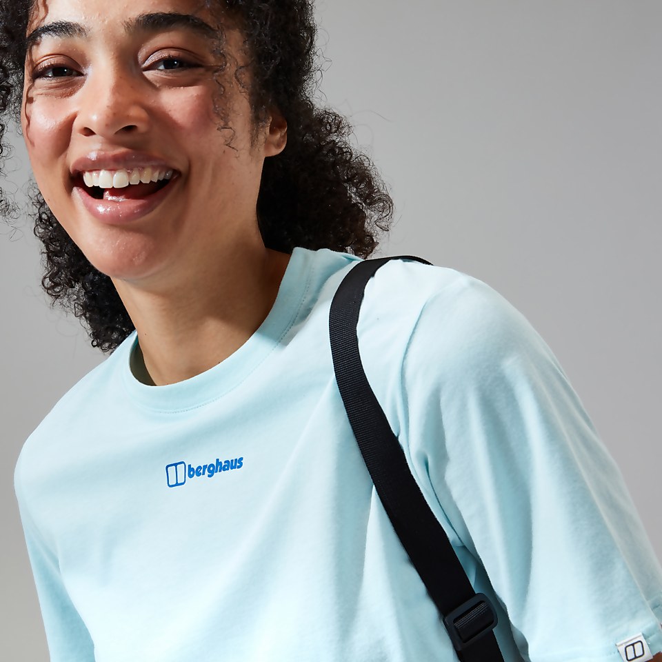 Women's Boyfriend Dolomites MTN Short Sleeve Tee Light Blue
