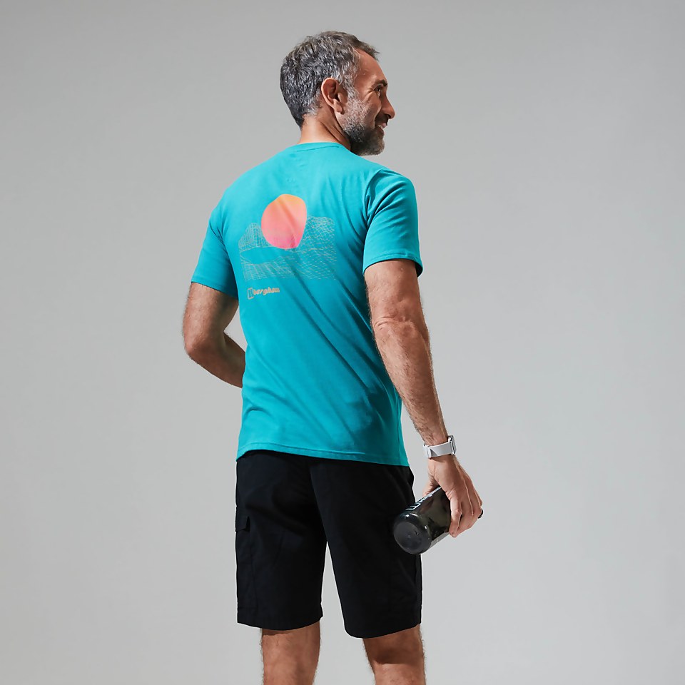 Men's Snowdon Colour Logo Short Sleeve Tee Dark Turquoise