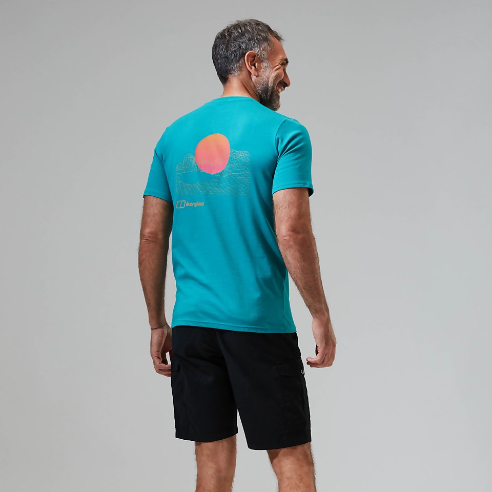 Men's Snowdon Colour Logo Short Sleeve Tee Dark Turquoise