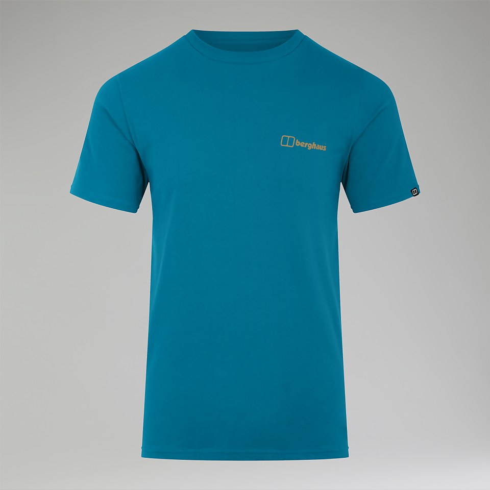 Men's Snowdon Colour Logo Short Sleeve Tee Dark Turquoise