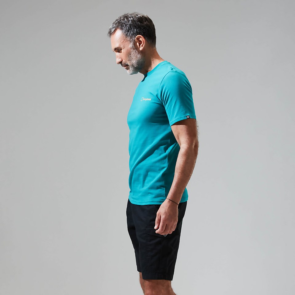 Men's Snowdon Colour Logo Short Sleeve Tee Dark Turquoise