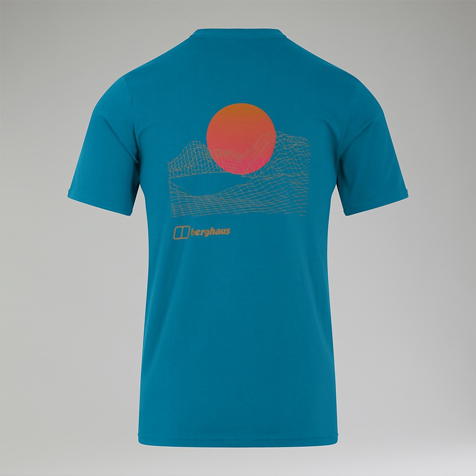 Men's Snowdon Colour Logo Short Sleeve Tee Dark Turquoise