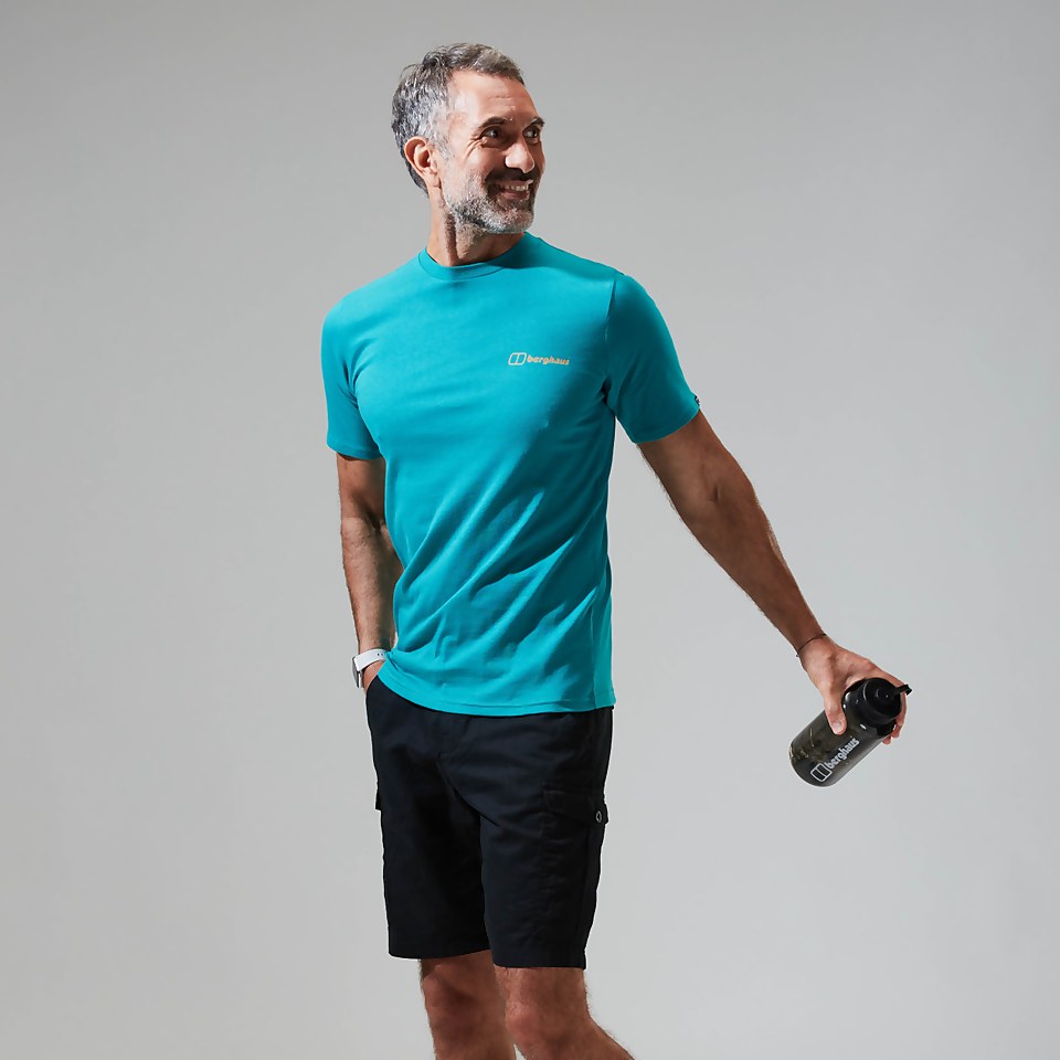 Men's Snowdon Colour Logo Short Sleeve Tee Dark Turquoise