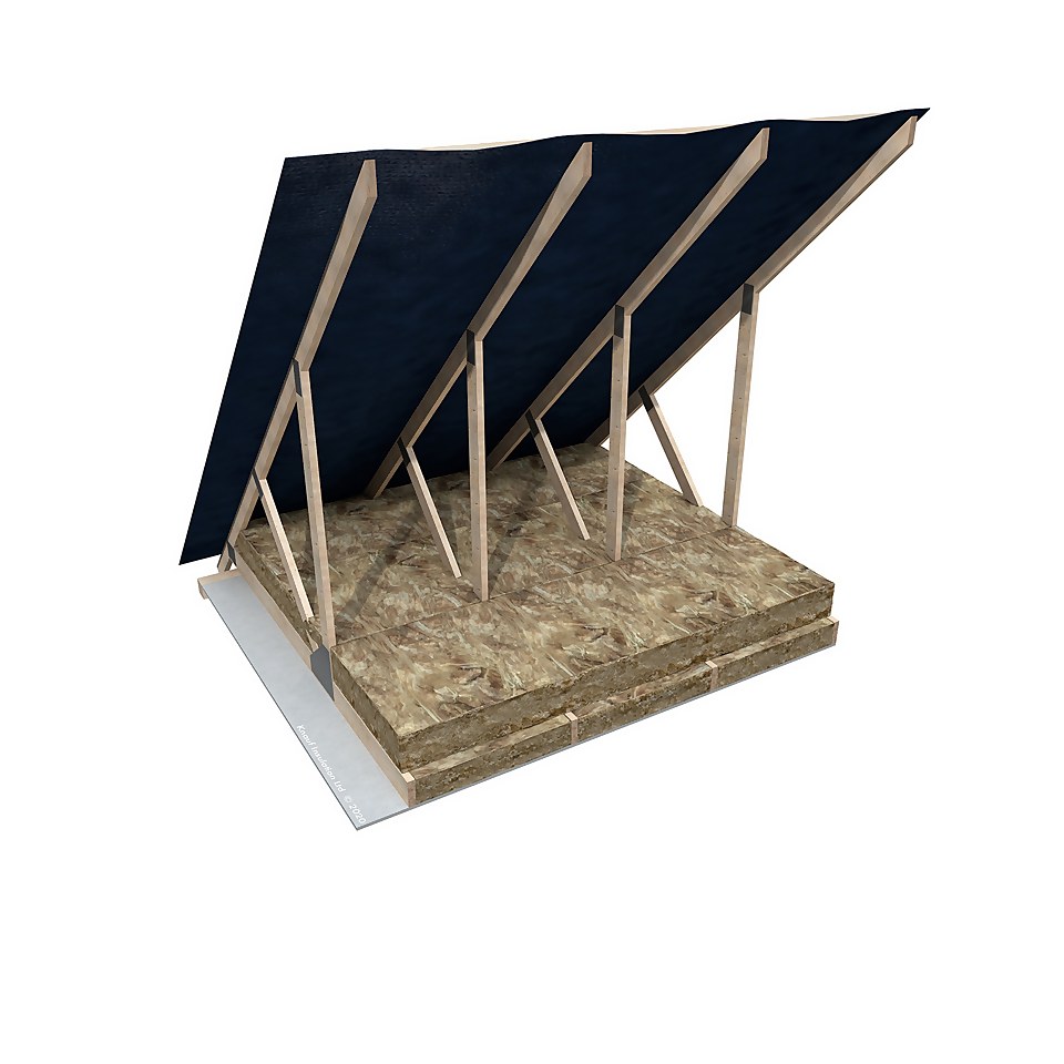 Knauf Insulation Loft Roll (L)9.7m (W)1.14m (T) 100mm -  coverage 11.08sqm