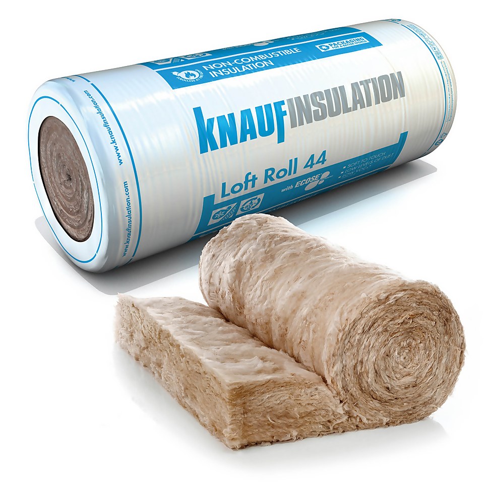 Knauf Insulation Loft Roll (L)9.7m (W)1.14m (T) 100mm -  coverage 11.08sqm