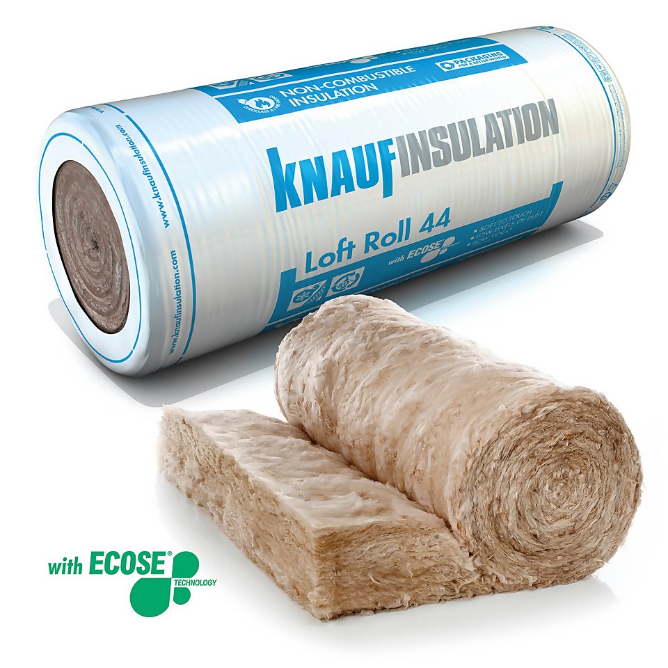 Knauf Insulation Loft Roll (L)4.82m (W)1.14m (T) 200mm - coverage 5.5sqm