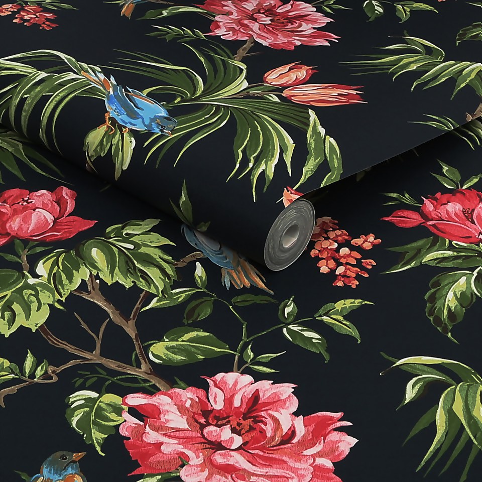 Next Birds & Blooms Navy Wallpaper