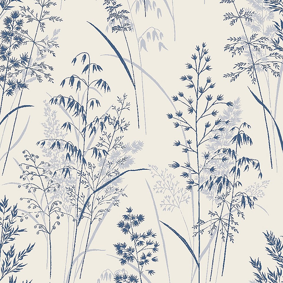 Next Leaf Sprigs Blue Wallpaper