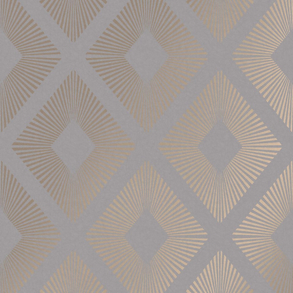 Next Deco Triangle Grey Wallpaper