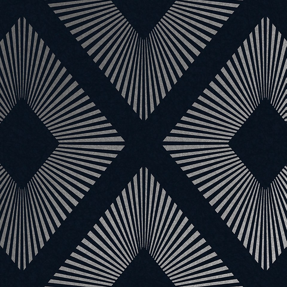 Next Deco Triangle Navy Wallpaper