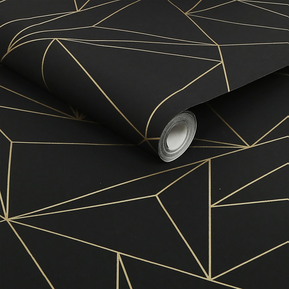 Next Scatter Geometric Black Wallpaper