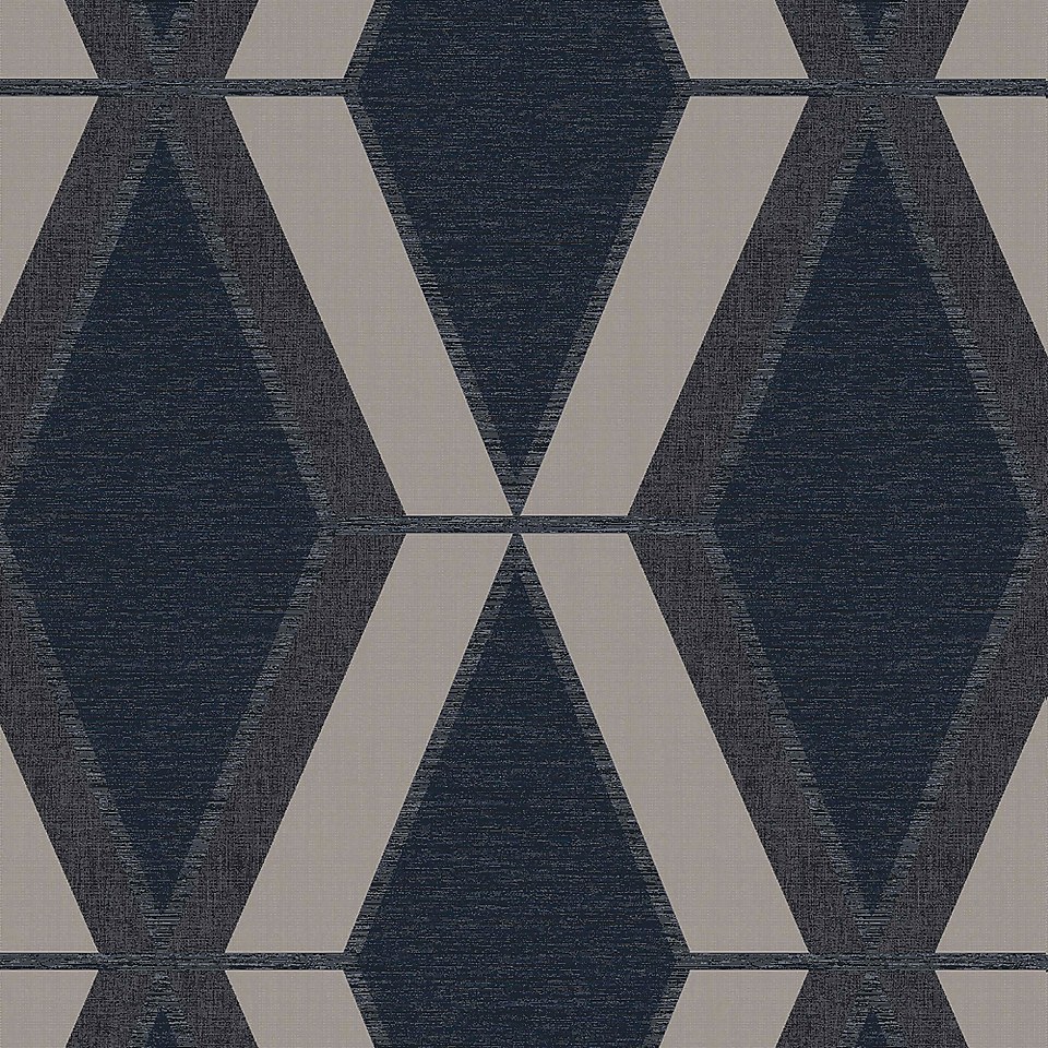 Next Optical Triangle Navy Wallpaper